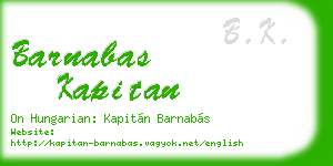 barnabas kapitan business card